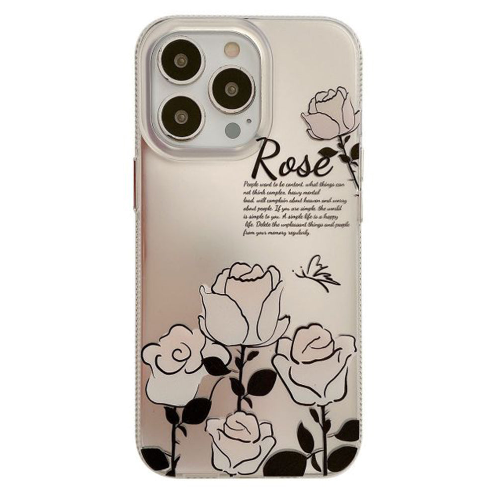 Til iPhone 13 Pro 6,1 tommer IMD-blomstermønstertryk TPU-telefoncover Hot Stamping Cover Til iPhone 13 Pro 6,1 tommer IMD-blomstermønstertryk TPU-telefoncover Hot Stamping Cover